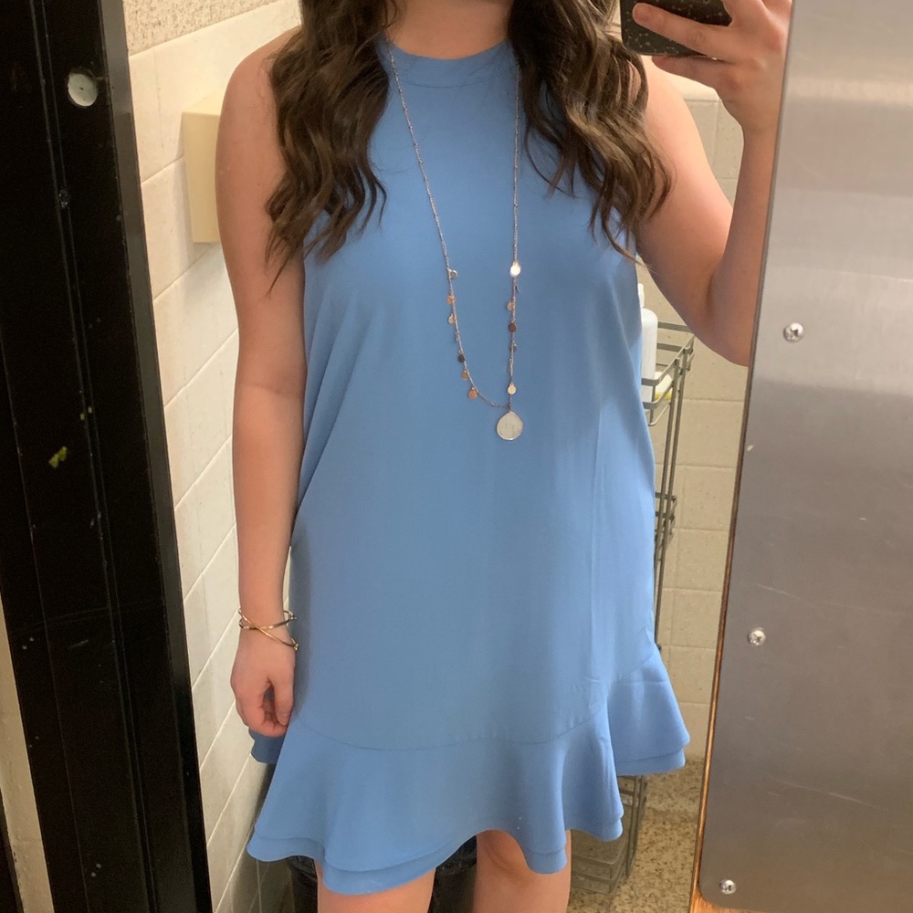 Carolina blue ruffle dress